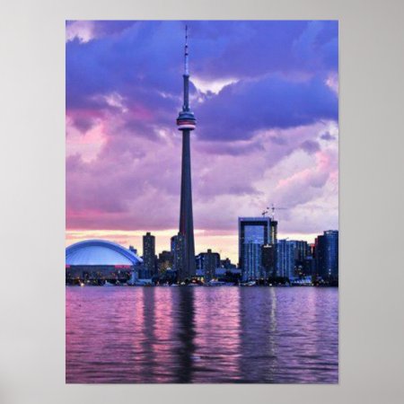 Cn Tower : View From Center Island Toronto Poster