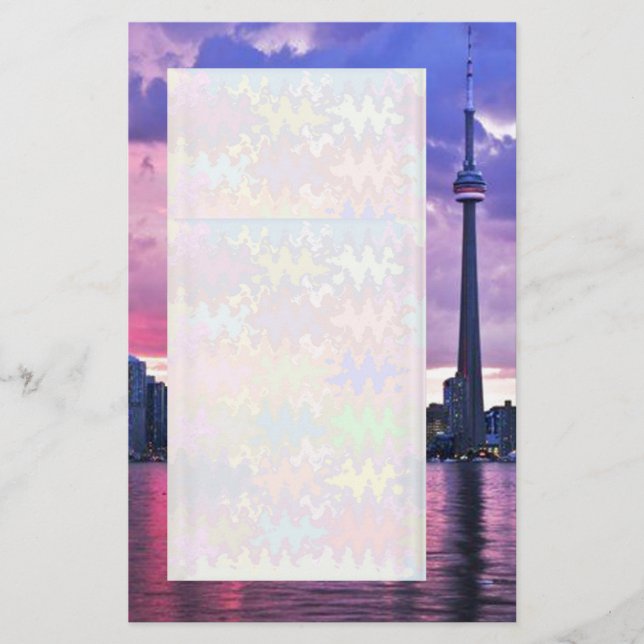 CN Tower : View from Center Island Toronto Stationery (Front)