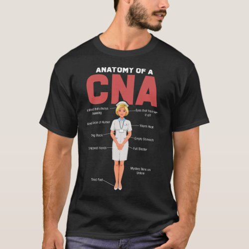 CNA Anatomy Nurse Certified Nursing Assistant T_Shirt