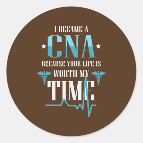 CNA Beautiful Apparel Registered Nurse Classic Round Sticker