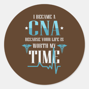 CNA Beautiful Apparel Registered Nurse Classic Round Sticker