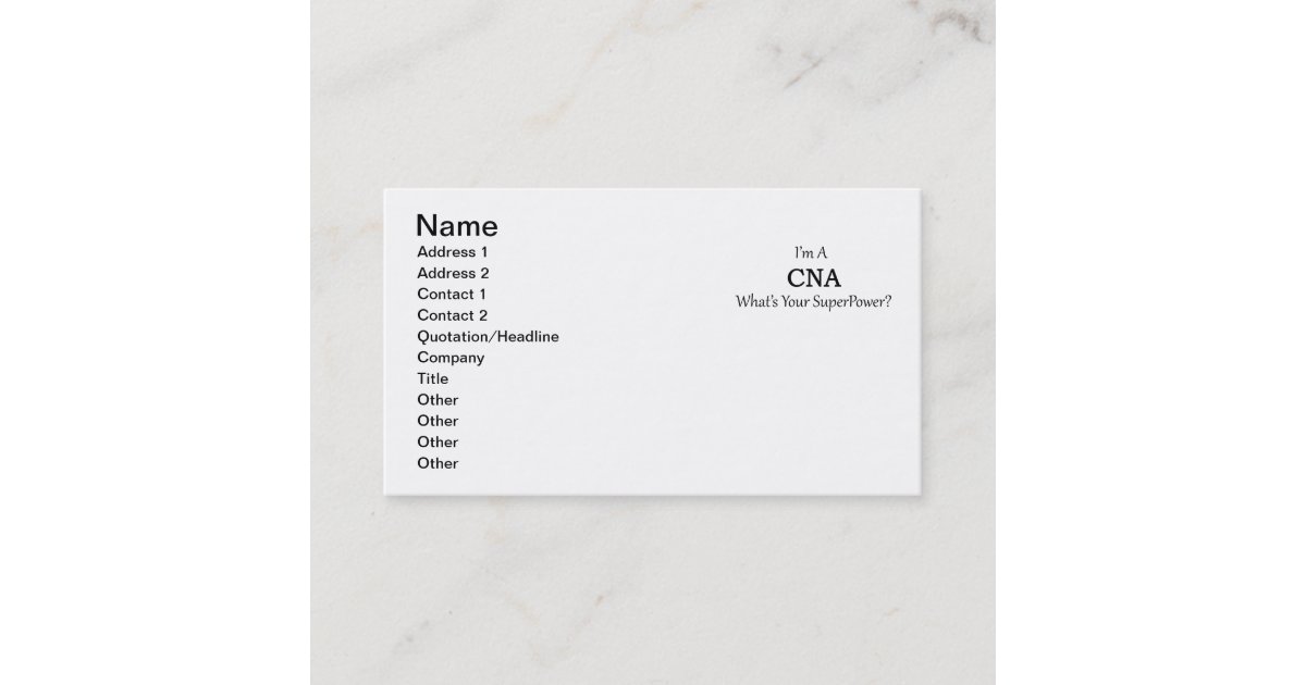 CNA BUSINESS CARD