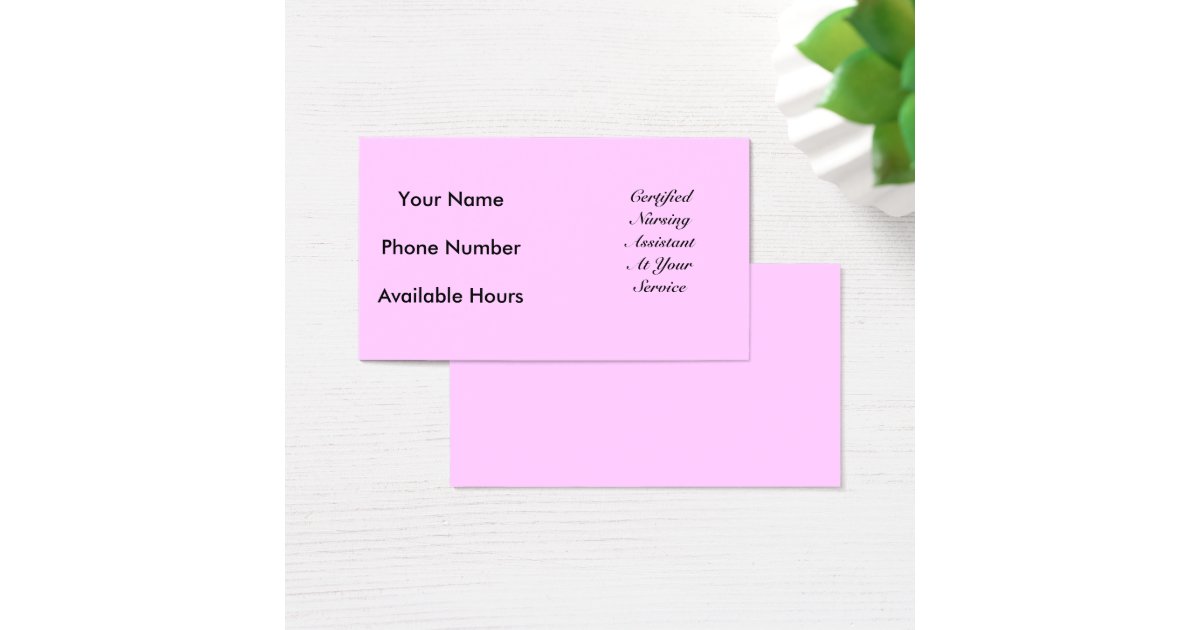 CNA Business cards Zazzle