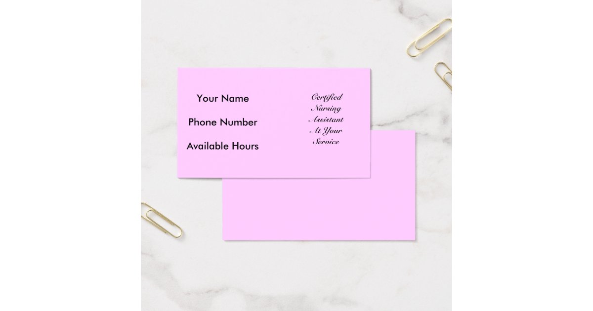 CNA Business cards Zazzle