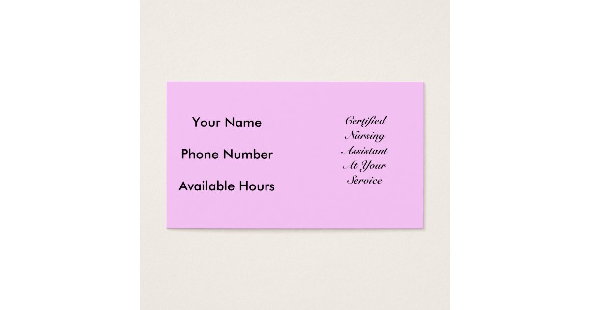 CNA Business cards Zazzle