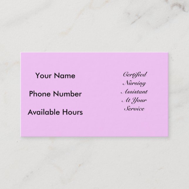 CNA Business cards (Front)