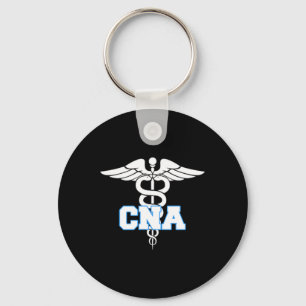 Cna Caduceus Medical Symbol Nurse Gifts Keychain