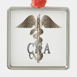 CNA Caduceus Metal Ornament