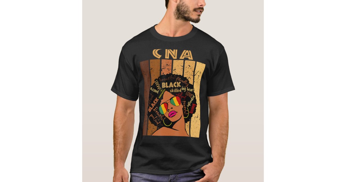 CNA Certified Nursing Assistant Afro Black History T-Shirt