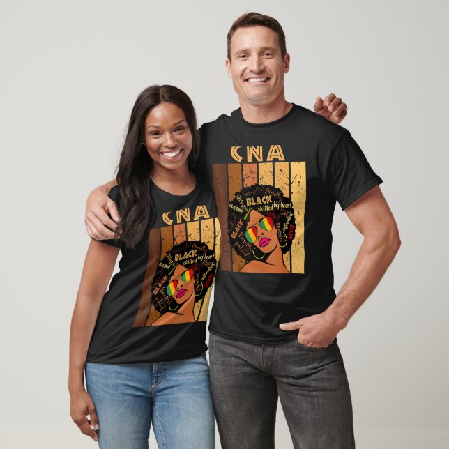 CNA Certified Nursing Assistant Afro Black History T-Shirt
