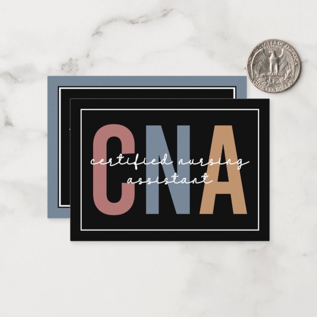 CNA Certified Nursing Assistant Appreciation Note Card (Front/Back In Situ)