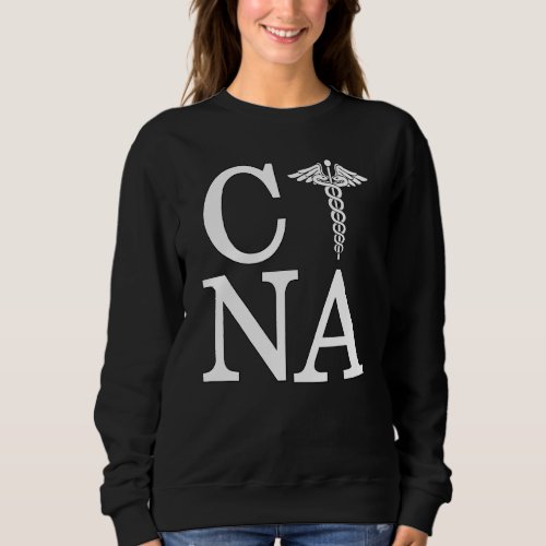 Cna Certified Nursing Assistant Caduceus Symbol Ho Sweatshirt