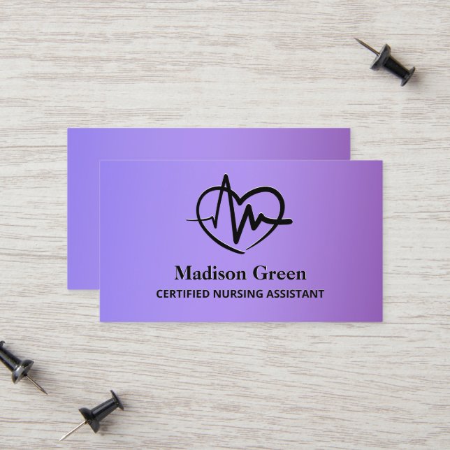 CNA Certified Nursing Assistant Calling Card (Front/Back In Situ)