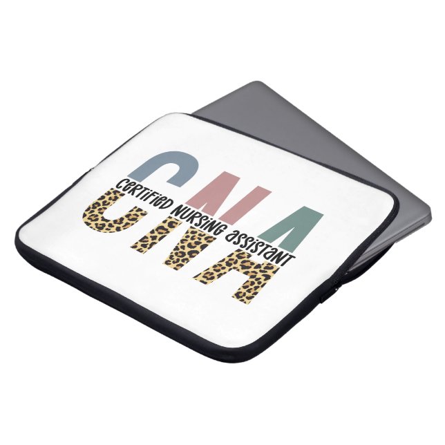 CNA Certified Nursing Assistant Cheetah Print Laptop Sleeve Zazzle