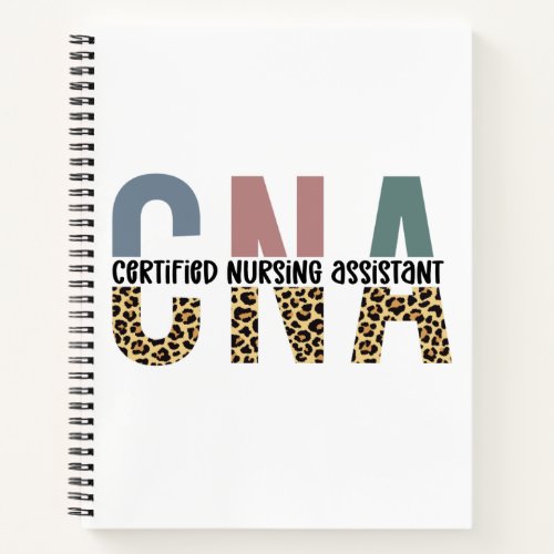 CNA Certified Nursing Assistant Cheetah Print Notebook