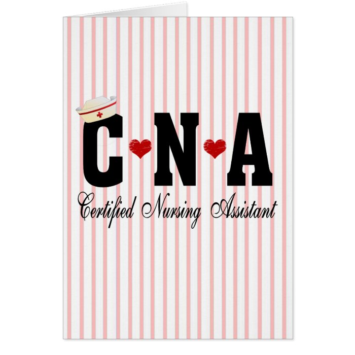 CNA Certified Nursing Assistant Greeting Cards
