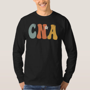 CNA Certified Nursing Assistant Groovy Vintage For T-Shirt