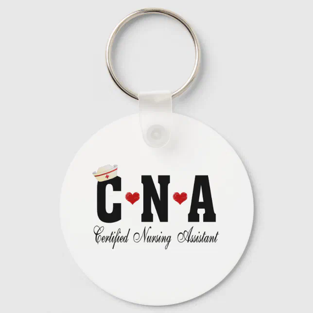 CNA Certified Nursing Assistant Keychain | Zazzle