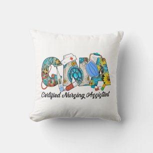 CNA Certified Nursing Assistant Throw Pillow