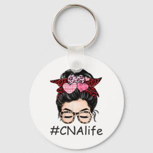 Cna Certified Nursing Istant Valentine Day Cute Me Keychain