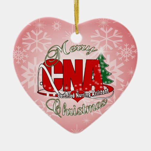 CNA CHRISTMAS Certified Nursing Assistant Ceramic Ornament