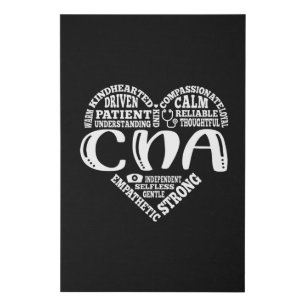 CNA, CNA nurse appreciation, Subway art Faux Canvas Print
