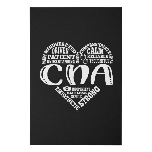 CNA CNA nurse appreciation Subway art Faux Canvas Print