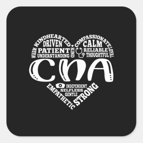 CNA CNA nurse appreciation Subway art Square Sticker