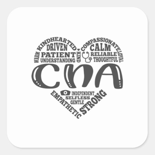 CNA CNA nurse appreciation Subway art Square Sticker