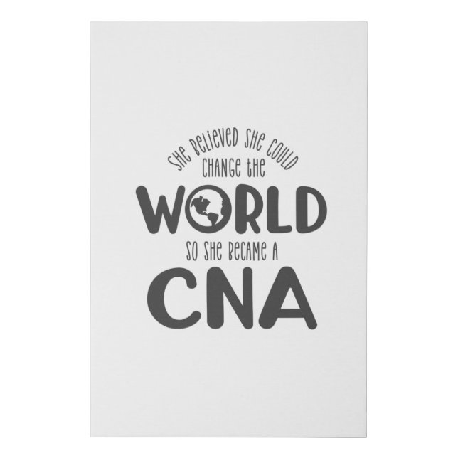 CNA, CNA nurse, Nursing, appreciation Faux Canvas Print (Front)