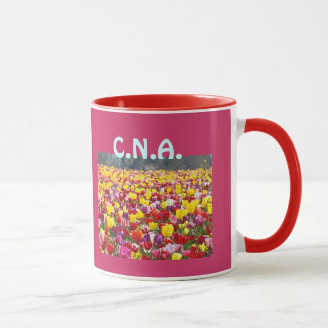 CNA Coffee Mugs Personalized Tulip Flowers (Right)
