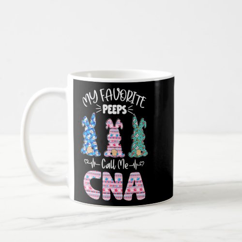 Cna Floral Bunnies Nurse Easter  Coffee Mug