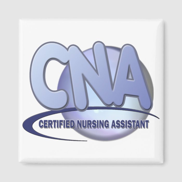 CNA FUN BLUE CERTIFIED NURSING ASSISTANT REFRIGERATOR MAGNETS