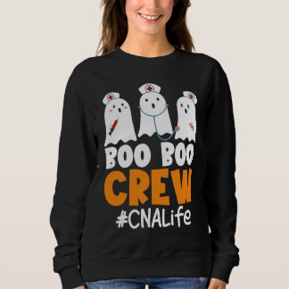 CNA Life Boo Boo Crew Nurse Ghost Halloween Costum Sweatshirt