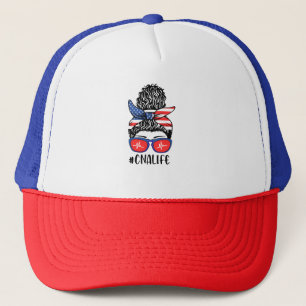 CNA Life Messy Bun CnaLife - Gift For Nurse's Trucker Hat