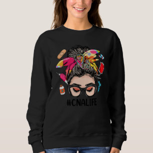 CNA Life Messy Bun Women CNA Sweatshirt