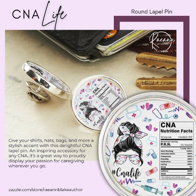 CNA Life Round Lapel Pin (Creator Uploaded)