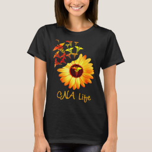 Cna Life Sunflower Cute Nurse For Men Women Boys T-Shirt