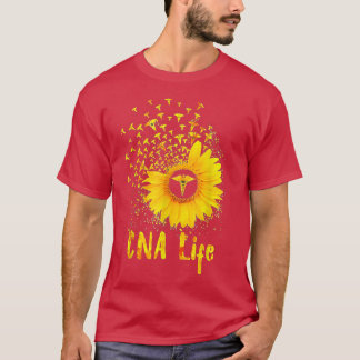 CNA Life Sunflower Cute Nurse  T-Shirt