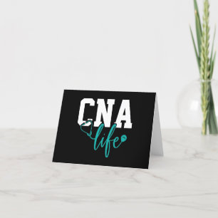 CNA Life Teal White Blank Note/ Letterpress Thank You Card
