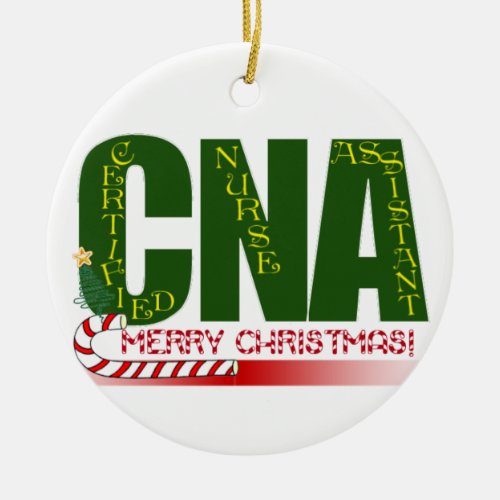 CNA MERRY CHRISTMAS ORNAMENT CERTIFIED NURSE ASSIS