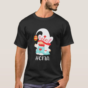 Cna Nurse Assistant Scrub Life Nurse Bunny Gnome E T-Shirt