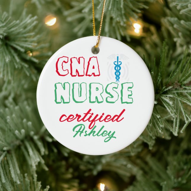 CNA nurse certified,, CNA student ,nurse assistant Ceramic Ornament (Tree)