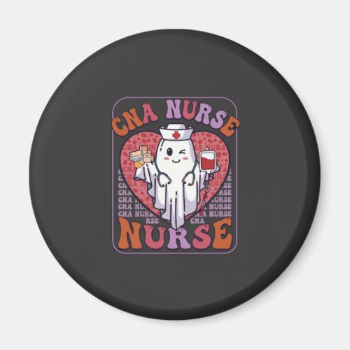 Cna Nurse Halloween Ghost Stethoscope Blood Bag Magnet