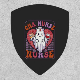 Cna Nurse Halloween Ghost Stethoscope Blood Bag Patch