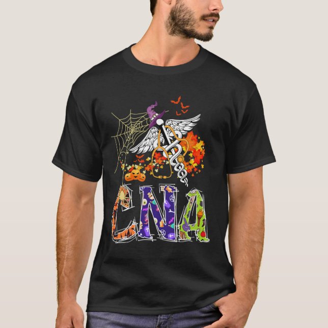 CNA Nurse Halloween Medical Certified Nurse Assist T-Shirt (Front)
