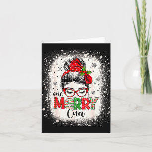 Cna Nurse Messy Bun Nurse's Aid Christmas Card