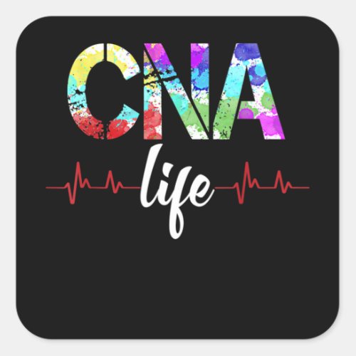 CNA Nurse Registered Nurse Life Square Sticker