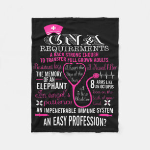 Cna Nurse Shirt Nurse Breast Cancer Awareness Fleece Blanket