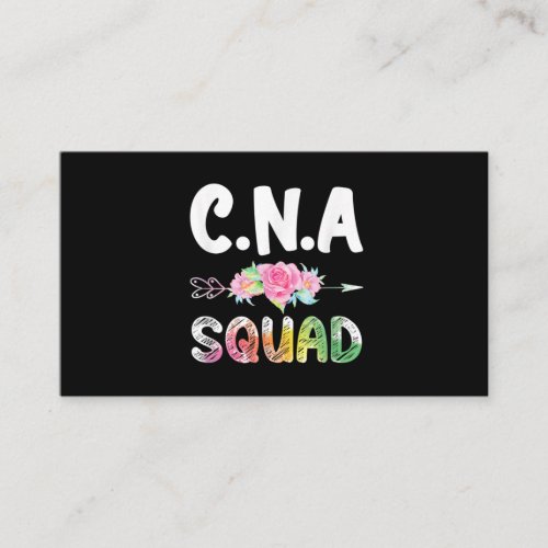 CNA Nurse Squad Certified Nursing Assistant Business Card